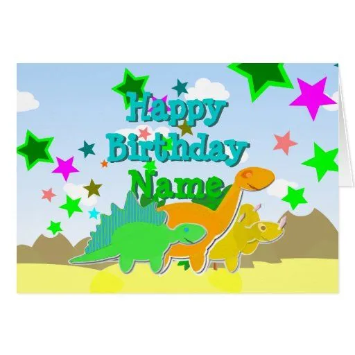 Dinosaurios del feliz cumpleaños su tarjeta de pre | Zazzle