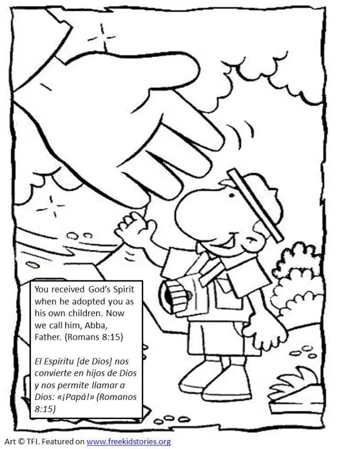 Dios es mi Padre: paginas para pintar – God is My Father coloring pages –  Free Kids Stories