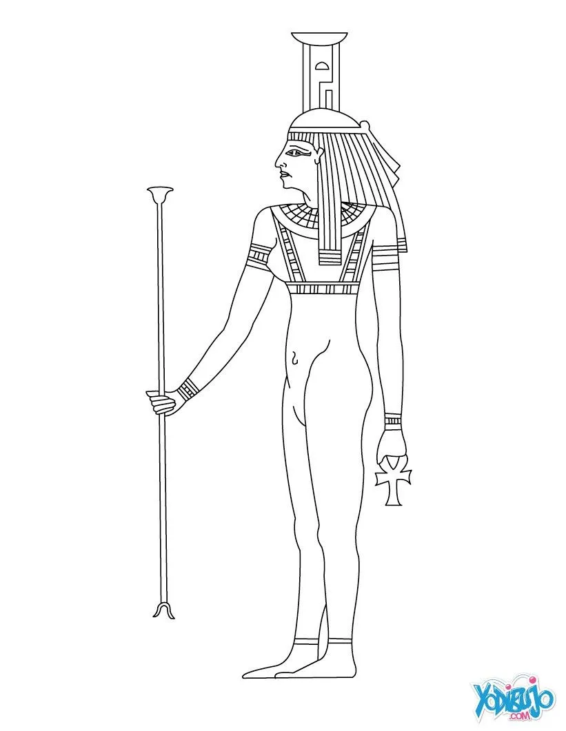 DIOSES EGIPCIOS para colorear, Diosa NEPTHYS para imprimir DIOSES EGIPCIOS para colorear, Diosa NEPTHYS para imprimir