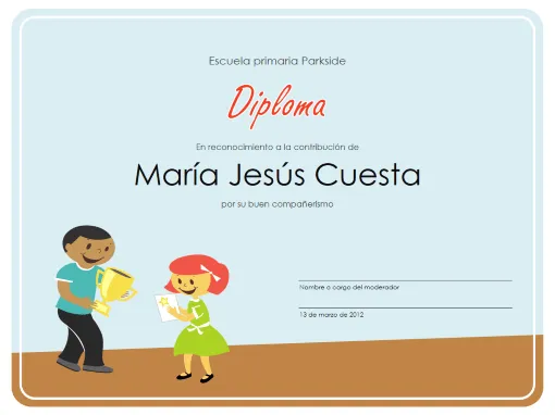 Diploma (alumnos de primaria) - Plantillas - Office.com