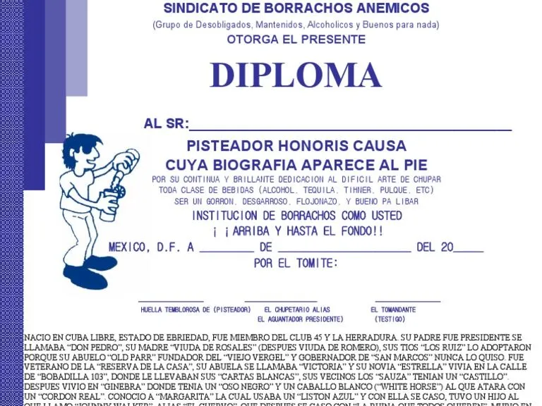 Diploma Borrachos | PDF
