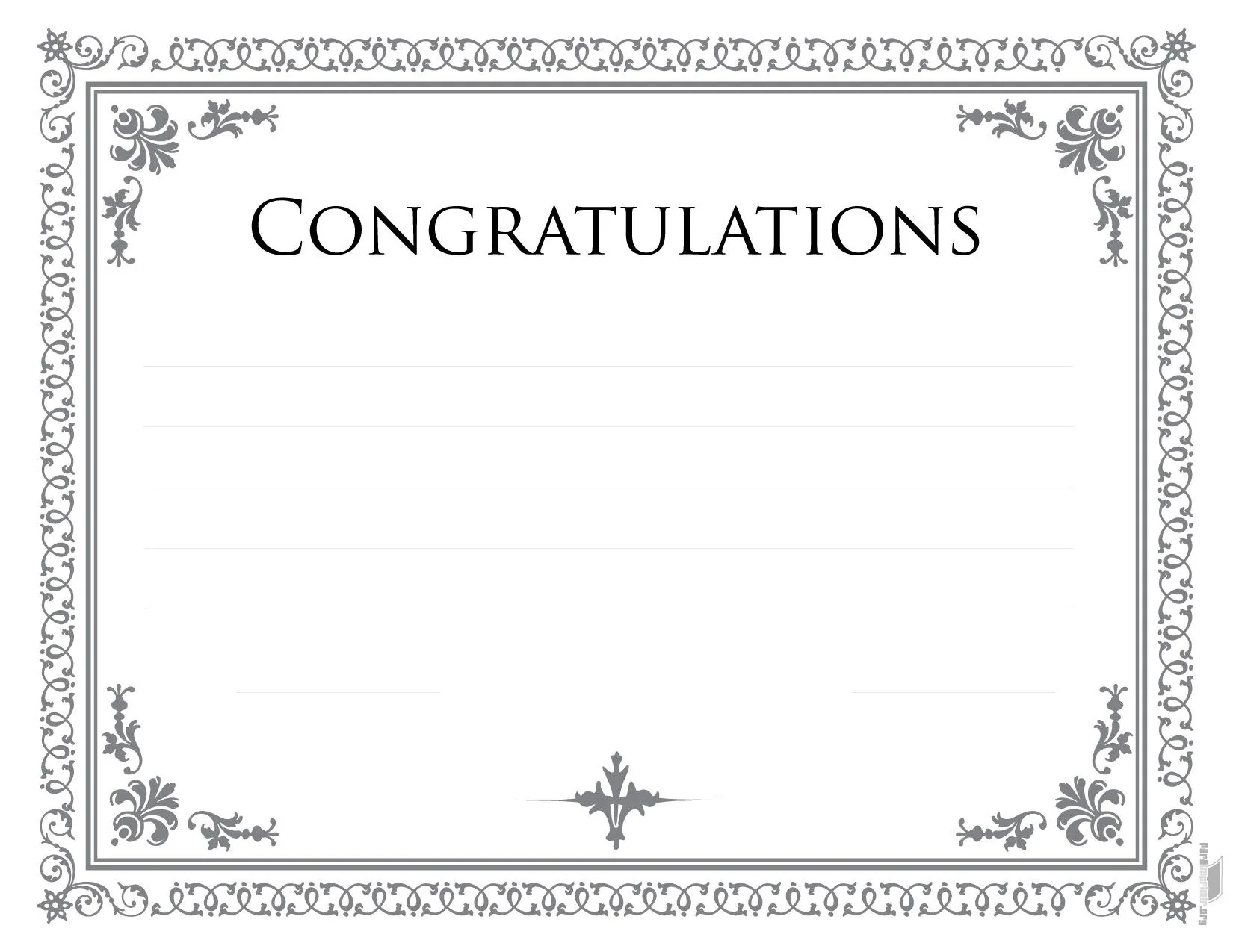 Diploma de congratulations para imprimir