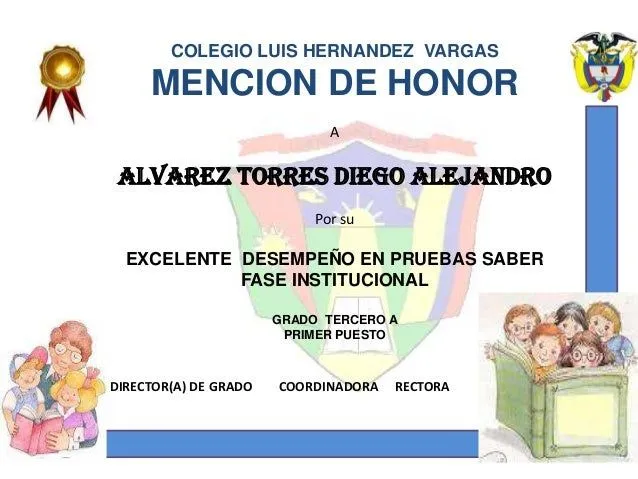 Diploma de honor para estudiantes de - Imagui