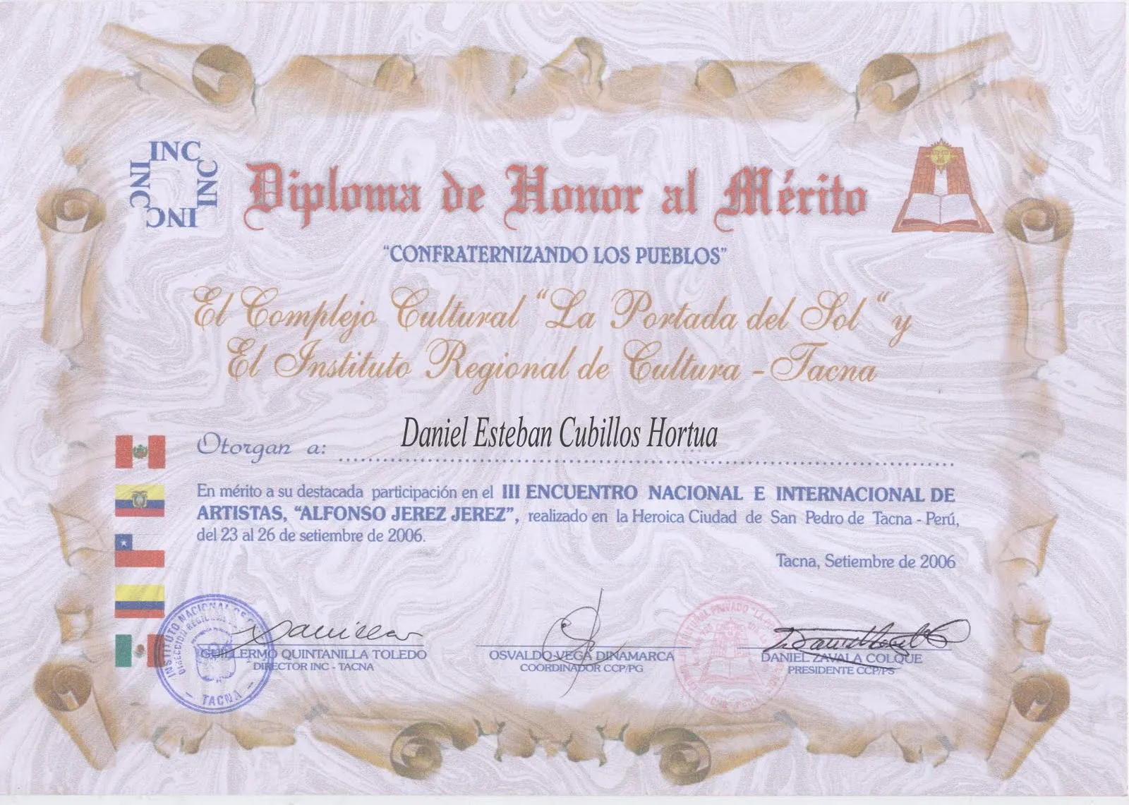 Diploma de Honor al Merito | Gran Diseño