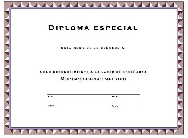 Diploma de agradecimiento a una maestra - Imagui