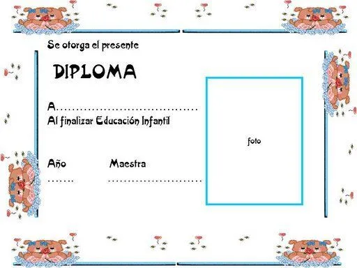 Diploma para niños cristianos - Imagui