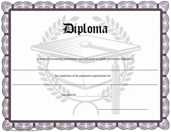 Diplomas para rellenar en word - Imagui