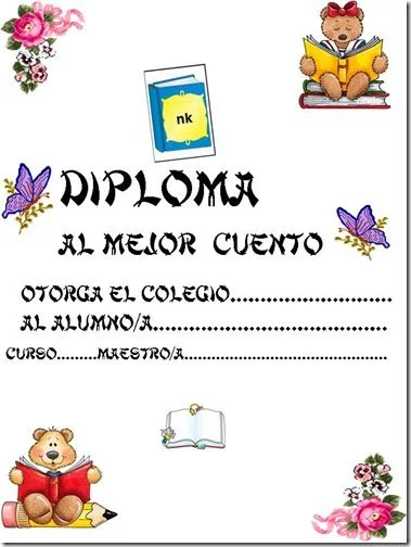 Diplomas y certificados infantiles para imprimir , para el fin de ...