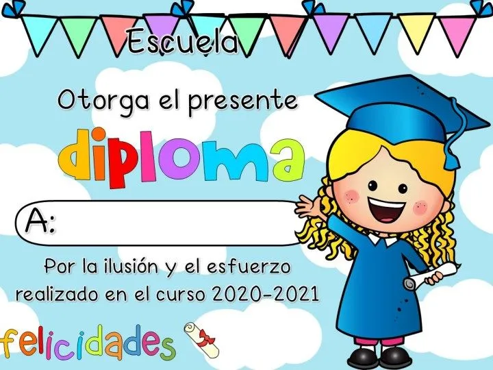 DIPLOMAS FIN DE CURSO 2020-2021 EDITABLES EN POWER POINT – Imagenes  Educativas