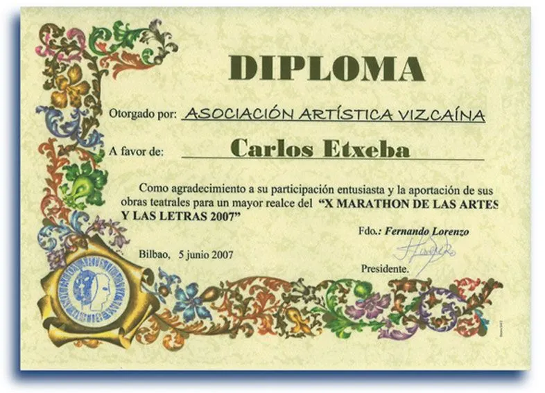 Diplomas de honor - Imagui