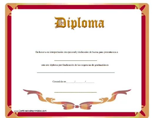 Diplomas para imprimir en formato word - Imagui
