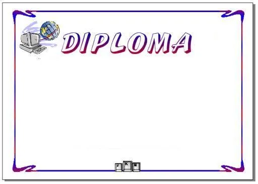 Diploma para rellenar - Imagui