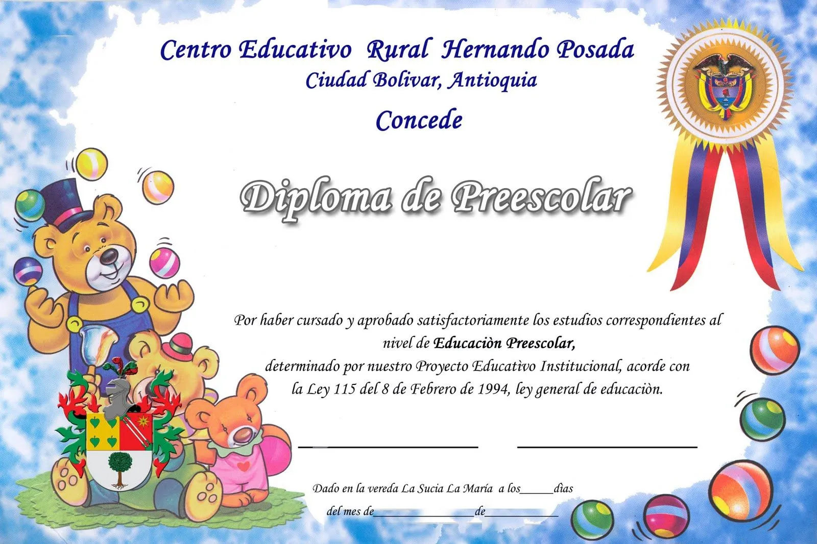 DIPLOMAS Y MOSAICOS ESCOLARES: DIPLOMAS Y MOSAICOS PREESCOLAR