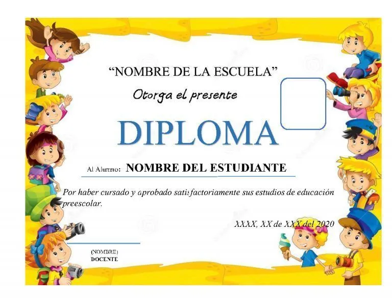 Diplomas para niños