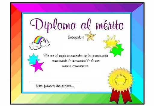  ... NIÑOS E INFANTIL: DIPLOMA AL MÉRITO PARA NIÑOS PARA IMPRIMIR GRATIS