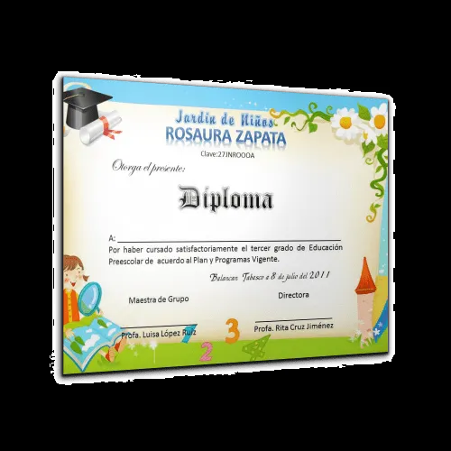 Diplomas para niños de kinder - Imagui