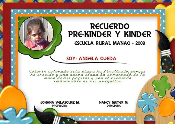 Certificado preescolar - Imagui