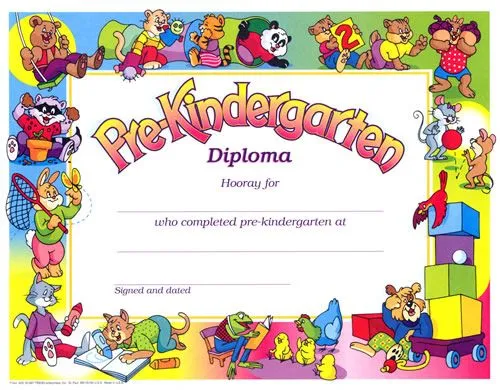 Diplomas para el kinder - Imagui
