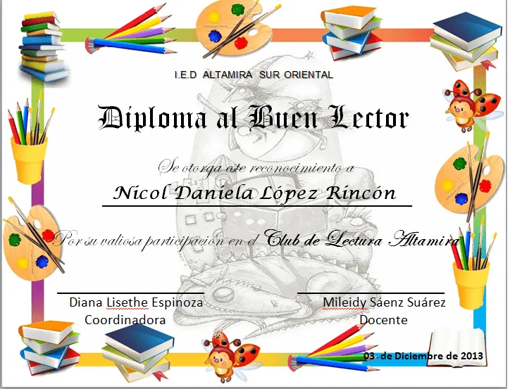 Diploma para niños png - Imagui