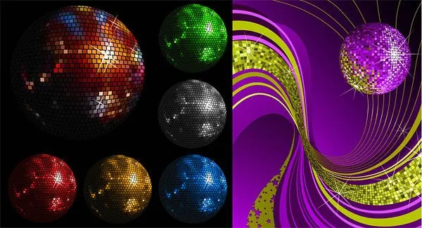 Disco ball Vector material de cristal Descarga gratuita de ...