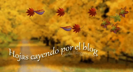 COMO DISEÑAR TU PAGINA: Hojas de otoño cayendo en el blog