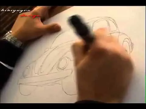 diseño automotríz Fernando Hirigoyen dibujo Volkswagen Fusca - YouTube