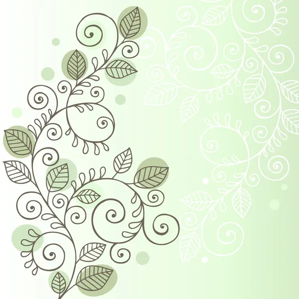 Diseño del doodle vides y hojas de cuaderno — Vector stock ...