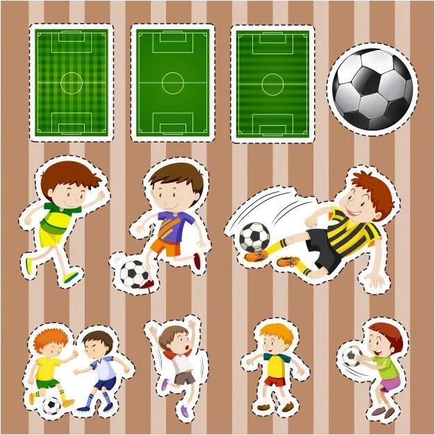 Diseño de la etiqueta engomada para los jugadores y los campos de fútbol  Vector Premium | Free Vector | Diseño etiquetas, Calcomanías  personalizadas, Futbol vector