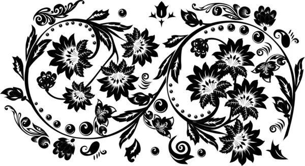 diseño de ocho flores negras — Vector stock © Dr.PAS #6328716