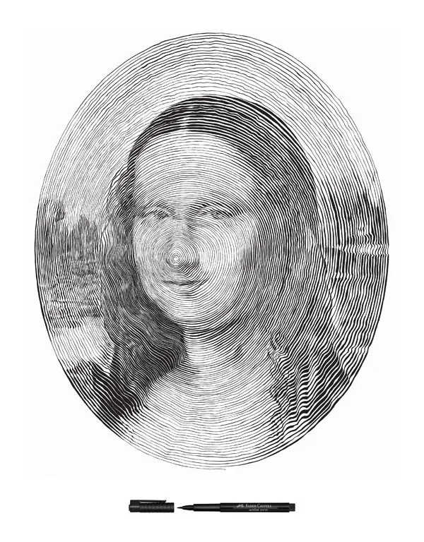 Impresionantes dibujos hecho con una sola línea en espiral, sin ... Impresionantes dibujos hecho con una sola línea en espiral, sin ...