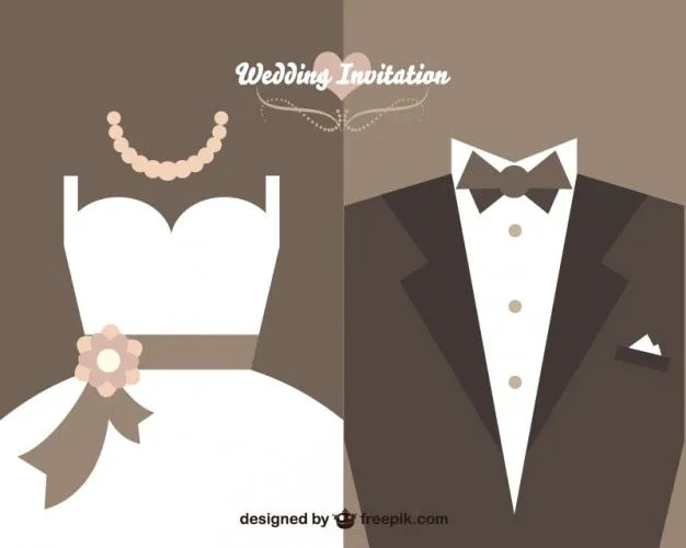 Diseño de invitación de boda vintage | Descargar Vectores gratis