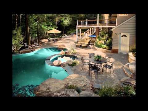 Diseño de Jardines Modernos con piscina. HD-3D. Arte y Jardinería ...