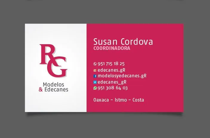 Diseño de Logotipo y tarjetas de presentación RG Modelos ...