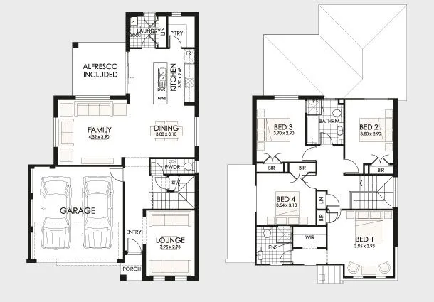 Diseño y planos de casas de dos pisos con ideas para construcción ...