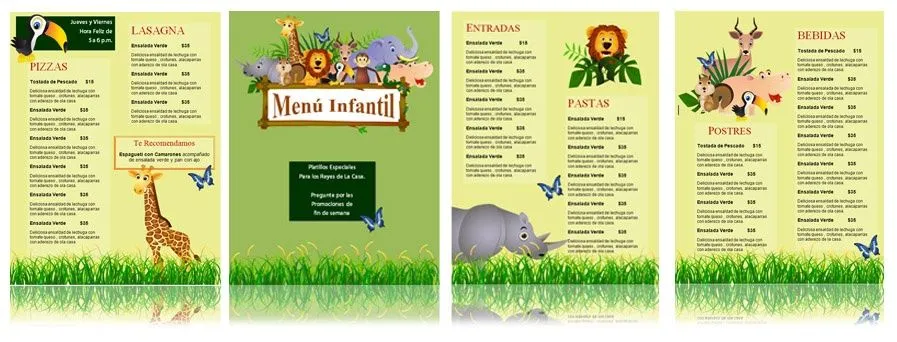 Diseño de Plantilla para Menú infantil | Menus de Restaurantes ...