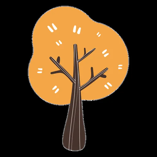 Diseño PNG Y SVG De Dibujos Animados De árbol De Otoño Para Camisetas