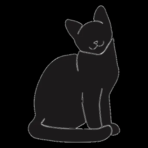 Diseño PNG Y SVG De Gato Sentado Silueta Gato Para Camisetas