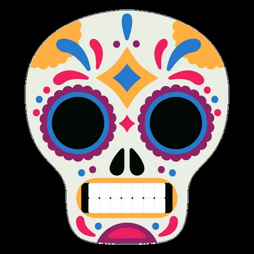Diseño PNG Y SVG De Máscara Calavera Día De Muertos Para Camisetas