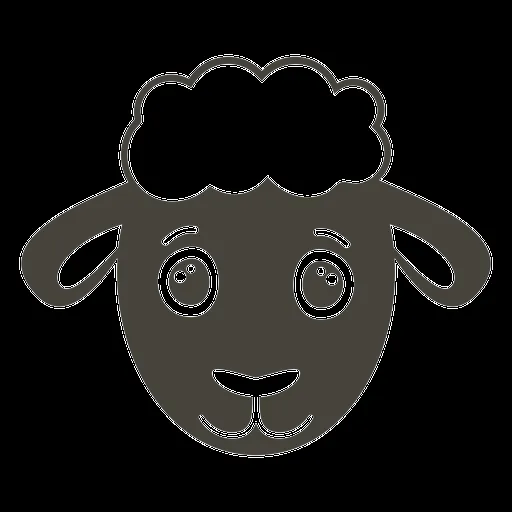 Diseño PNG Y SVG De Oveja Cabeza Alegre Hocico Plano Para Camisetas Diseño PNG Y SVG De Oveja Cabeza Alegre Hocico Plano Para Camisetas