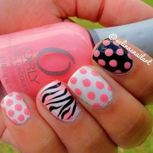 Diseño con puntos | Diseños de uñas :) | Pinterest | Pink
