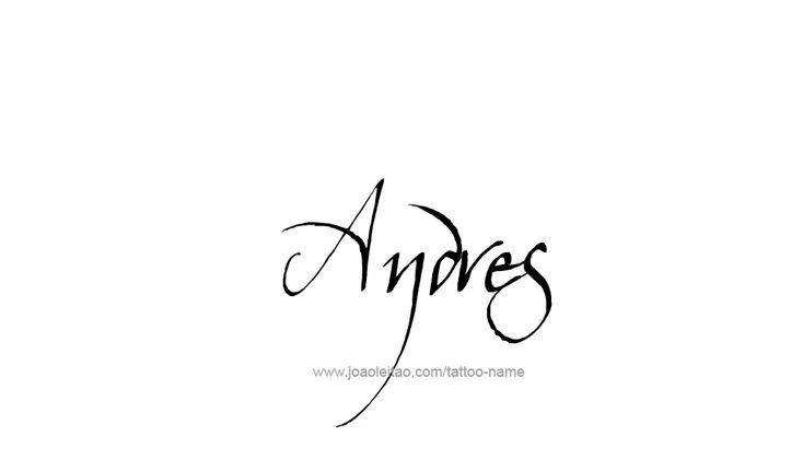Diseño del tatuaje Nombre Andres | Tatuajes | Pinterest | Tattoo ...