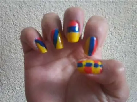 Diseño de uñas 20 de Julio, Colombia ♥ - YouTube