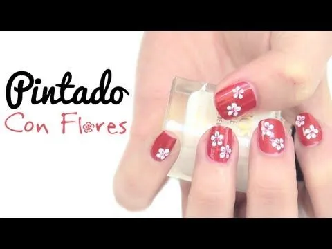 diseño de uñas con flores - YouTube
