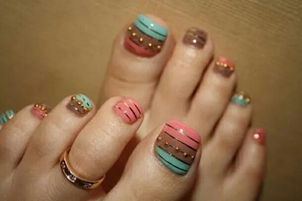 Diseño en uñas de los pies | uñas | Pinterest
