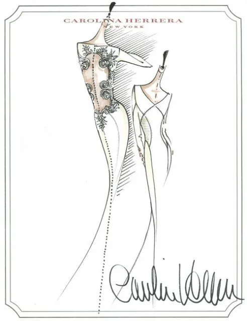 El diseño del vestido de Bella ha sido creado por Carolina Herrera ... El diseño del vestido de Bella ha sido creado por Carolina Herrera ...