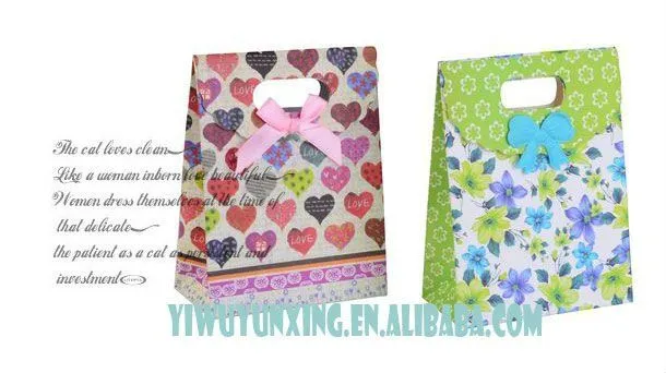 Diseños de bolsas de papel de regalo-Envasado Bolsas ...