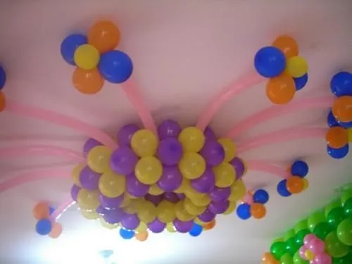 Decoraciónes con globos en el techo - Imagui