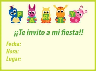 Invitaciónes para fiestas infantiles - Imagui