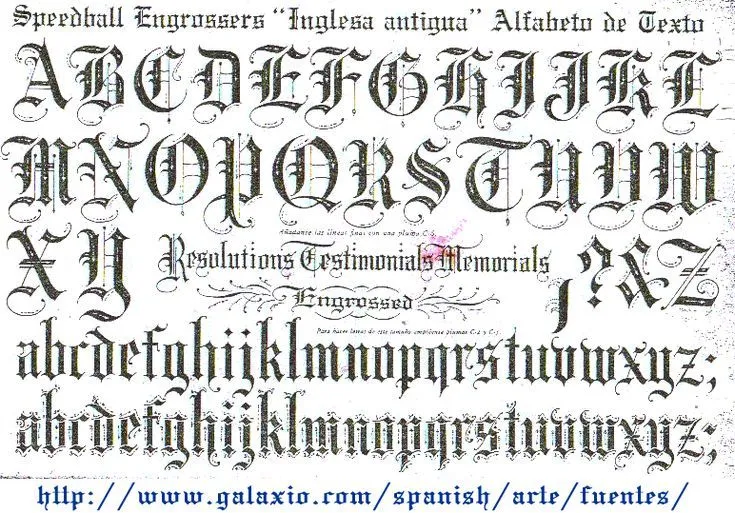 letras goticas para imprimir | Letras góticas mayúsculas y ...