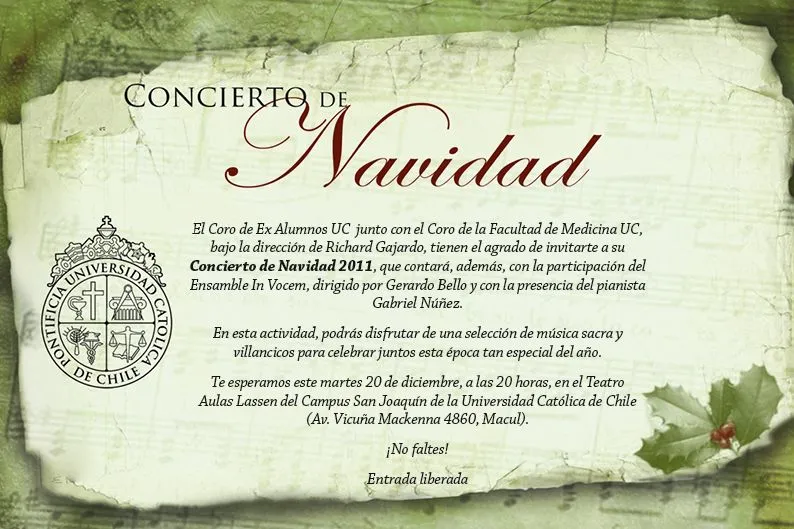 entre Diseños y otros monitos...: Invitacion Concierto Coral entre Diseños y otros monitos...: Invitacion Concierto Coral